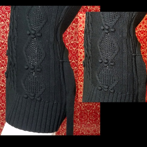 ANN TAYLOR LOFT black sweater vest tunic XS 💥🕚⤵️ - Picture 7 of 9
